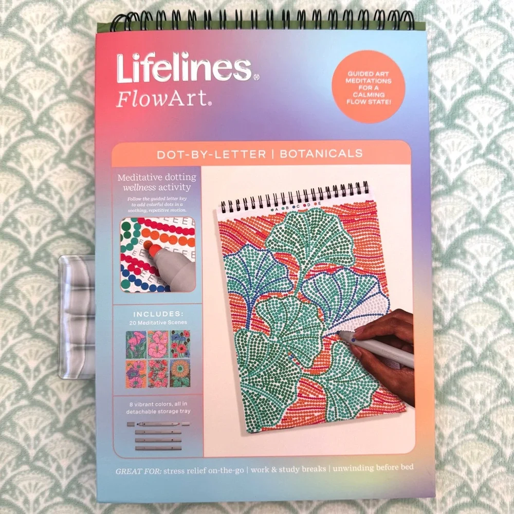 New Dot Art Kit. Includes Drawing Pad, Markers, and Instructions. FlowArt. - Picture 1 of 14